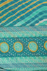 Teal & Yellow Color Chiffon Printed Saree