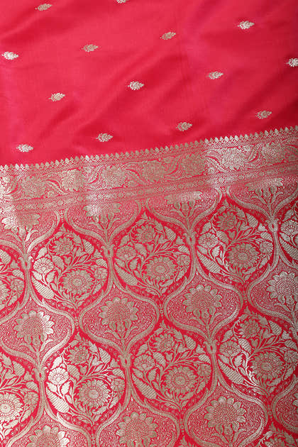 Rani Banarsi Silk Zari Woven Saree