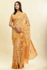 Mustard & Beige Cotton Silk Floral Boota Printed Saree
