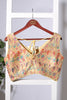 Light Mustard Brocade Sik Resham And Zari Woven Readymade Blouse