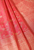 Red Floral Zaal Woven Silk Banarasi Saree