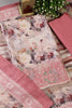 Pink Cotton Floral Printed And Hemline Embroidered Unstitched Suit
