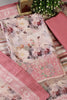 Pink Cotton Floral Printed And Hemline Embroidered Unstitched Suit