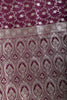 Wine Zari Woven Banarasi Silk Saree
