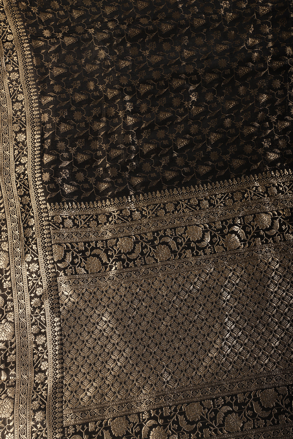 Black Woven South Silk Saree
