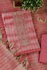 Tulip Pink Tissue Silk Zari And Resham Embroidered Unstitched Suit Material