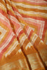 Mustard Chiffon Lehariya Printed Saree