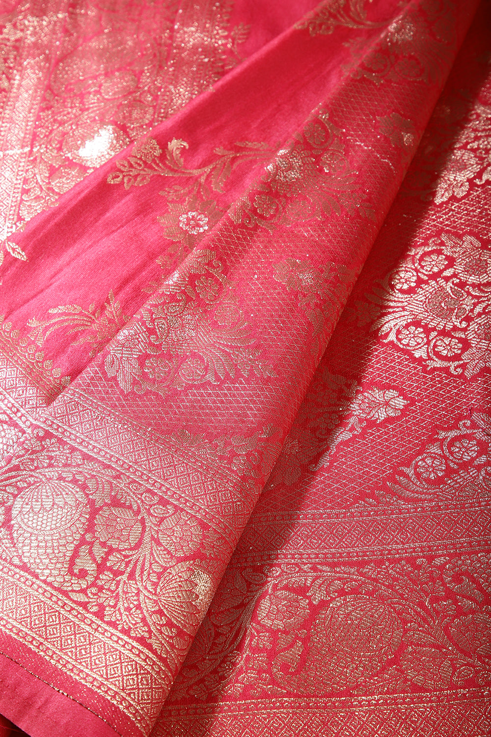 Valentine Red Colour Zari Woven South Silk Saree