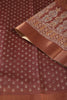 Brown Color Cotton Printed Saree
