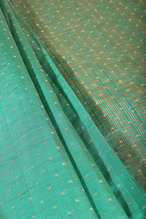 Mint Green Zari Woven Silk Saree