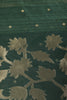 Bottle Green Tussar Silk Floral Zari Woven Saree