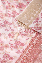 Cream Color Tussar Woven Silk Saree