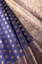 Navy Cotton Silk Zari Woven Saree