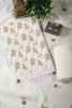 White & Brown Color Printed And  Embroidered Cotton Unstitched Suit Fabric