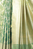 Teal & Gold Dual Toned Silk Woven Banarsi Saree