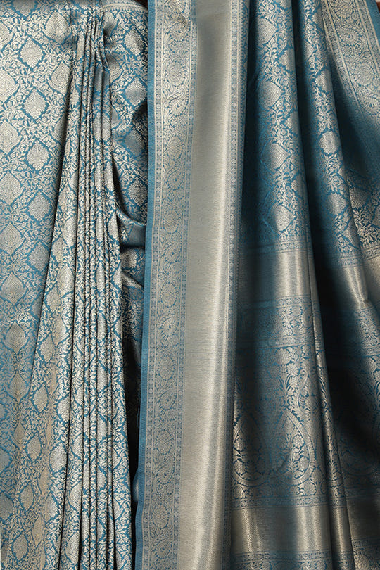 Royal Blue Soft Silk Zari Woven Saree