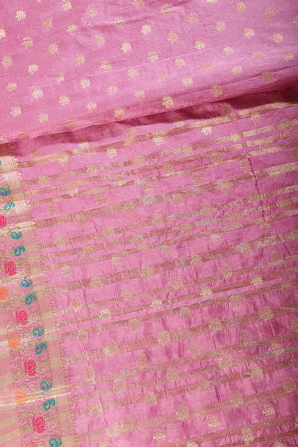 Dusty Mauve Resham & Zari Woven Silk Saree