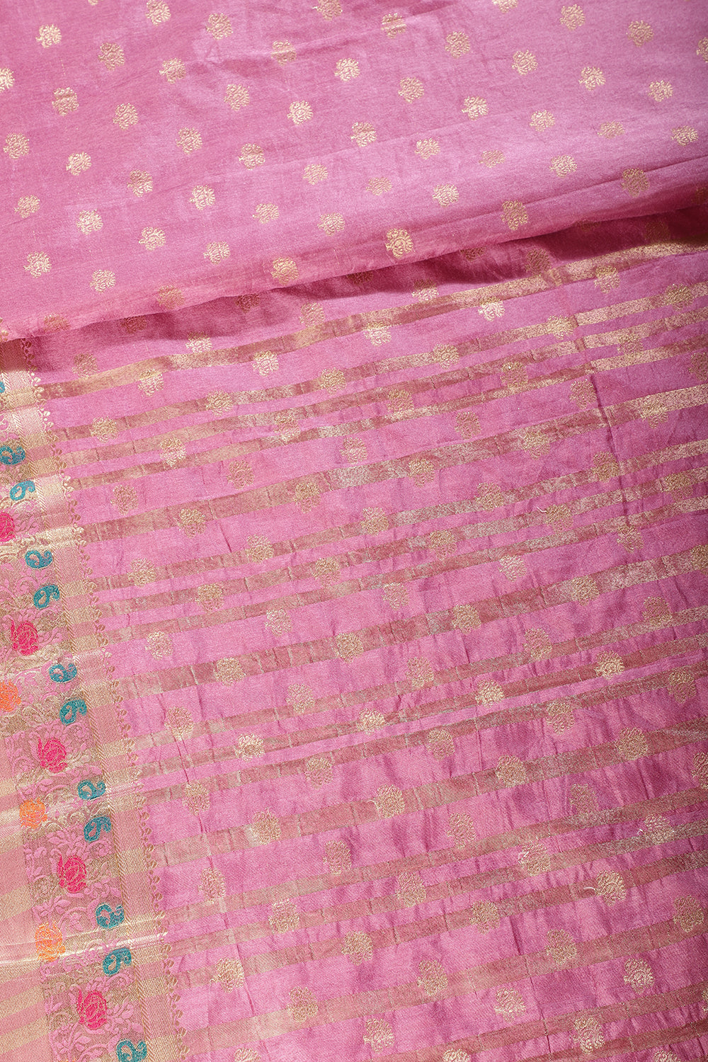 Dusty Mauve Resham & Zari Woven Silk Saree