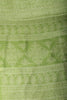 Green Printed & Woven Cotton Silk Saree