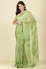Olive Green Color Chiffon Leheriya Printed Saree