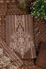 Brown Mughal-Inspired Paisley Printed Spun  Unstitched Suits Fabric