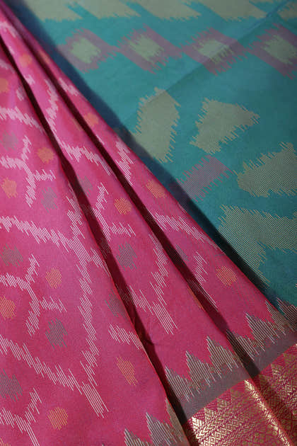 Wine Soft Silk Resham & Zari Woven Saree