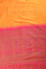 Orange & Fuchsia Silk Resham And Zari Woven Saree