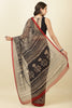 Black  Chiffon Floral Printed Saree