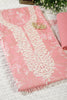 Pink Colour Cotton Printed & Resham Neck Embroidered Unstitched Suit