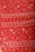 Red Cotton Silk Printed Saree