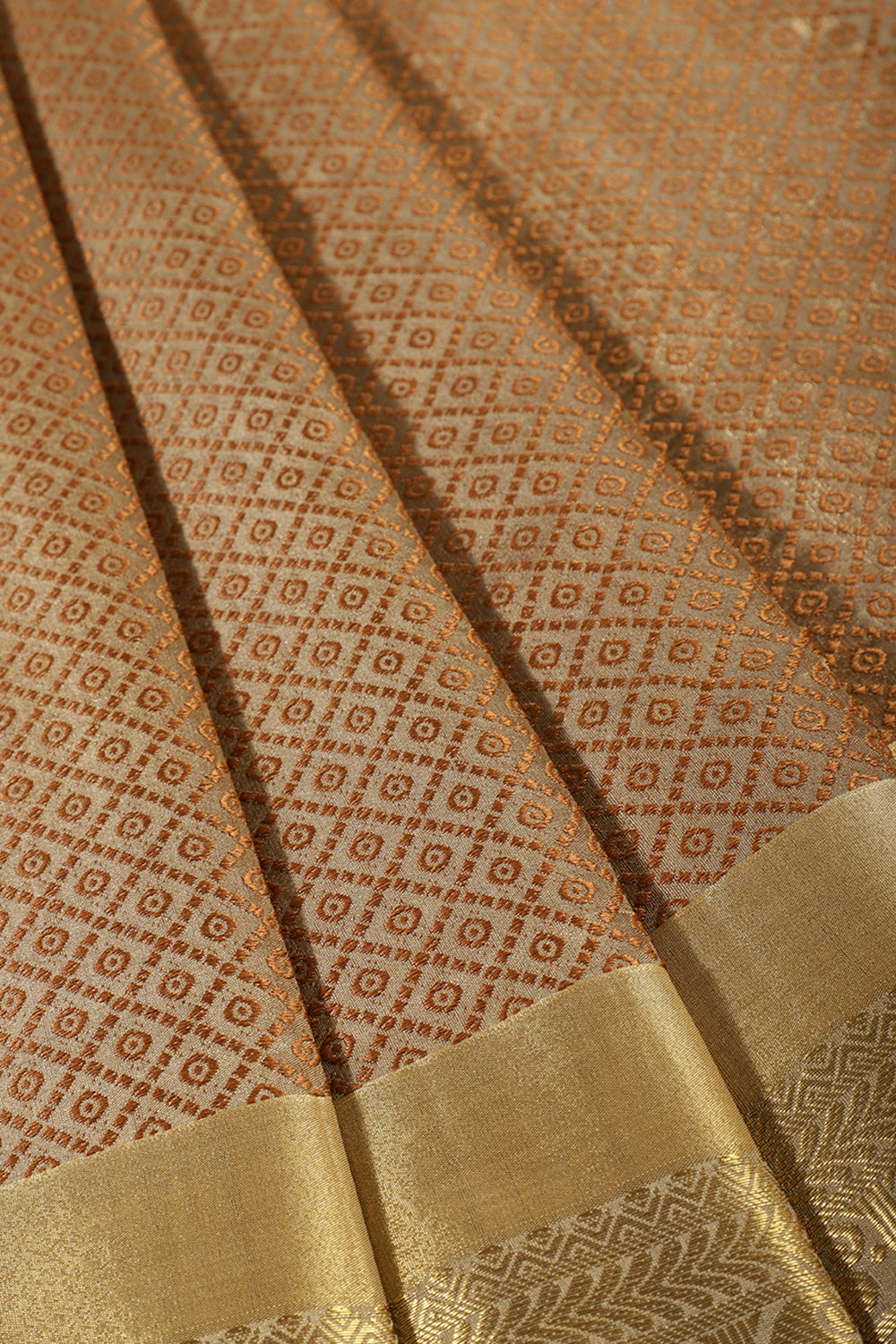 Brown Color Zari & Resham Weaving Silk Saree