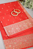 Red Color Gajji Silk Woven Saree