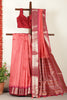 Coral Cotton Silk Zari Woven Saree