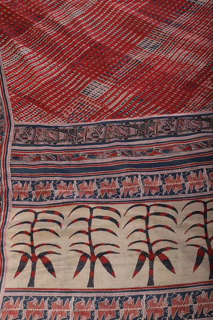 Maroon Color Crepe Printed Saree