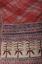 Maroon Color Crepe Printed Saree