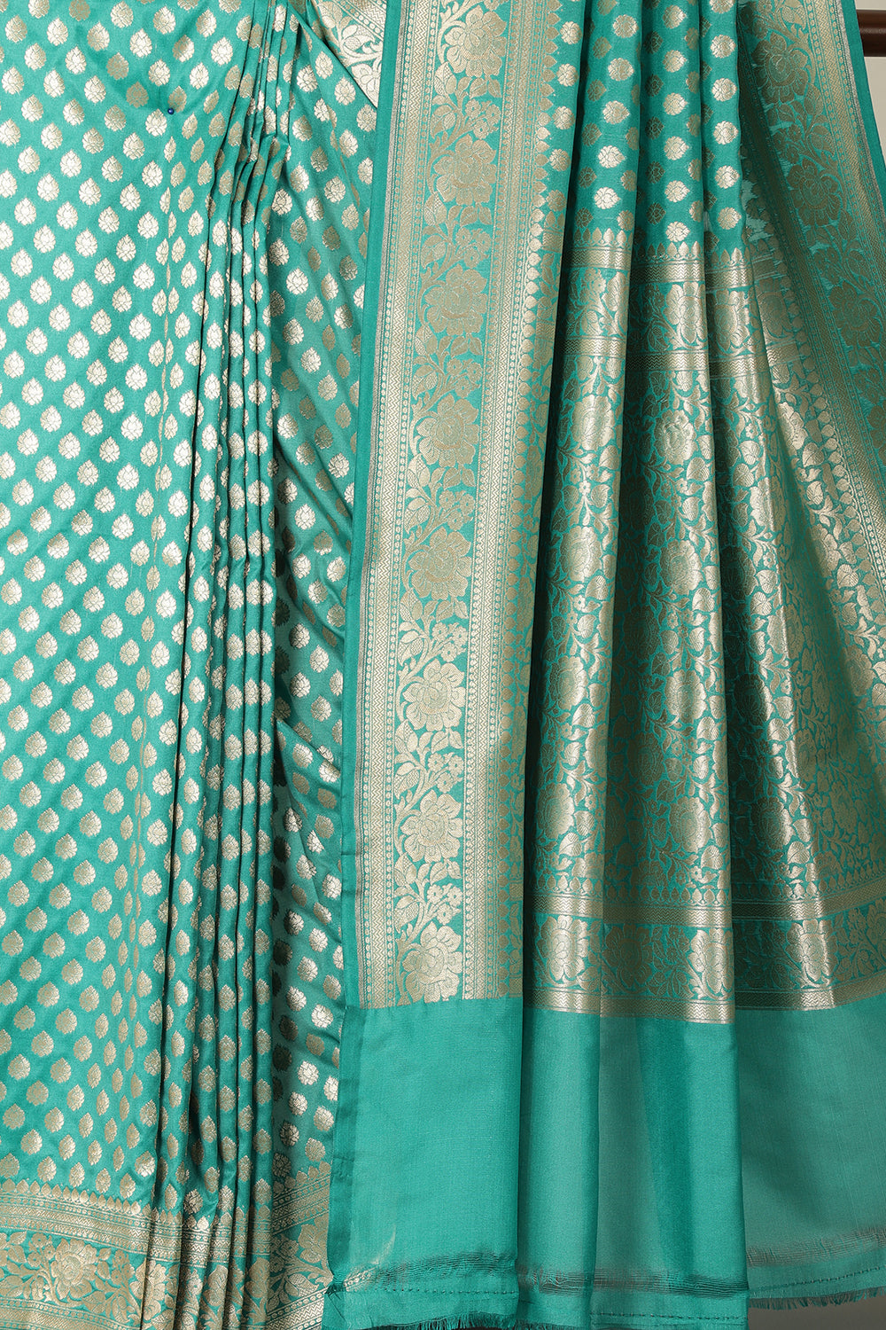 Teal Green Banarasi SIlk Woven Saree