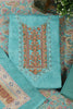 Seagreen Linen Cotton Resham Embroidered Unstitched Suit