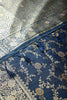 Navy Color Raw Silk Zari Woven Saree