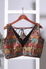 Black Brocade Sik Resham And Zari Woven Readymade Blouse