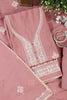 Dusty Pink Muslin Resham Embroidered Unstitched Suit Material