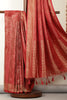 Maroon Zari Woven Soft Silk Saree