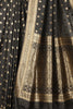 Black Soft Silk Zari and Resham Woven Saree