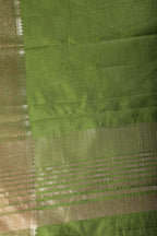 Green Cotton Silk Woven Saree