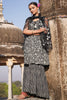 Black Color Cotton Printed Peplum Sharara Suit
