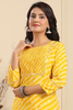 Yellow Colour Cotton Printed Kurti