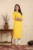 Yellow Colour Cotton Printed Kurti