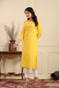 Yellow Colour Cotton Printed Kurti