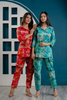 Red Colour Printed Cotton Co-Ord Set