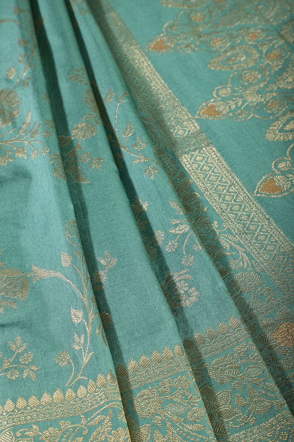 Sea Green Color Art Silk Zari Woven Saree