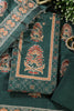 Green Tussar Silk Printed Unstitched Suit Material